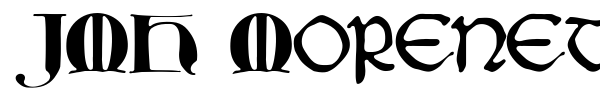 JMH Moreneta font preview